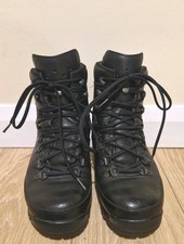 LOWA Womens Mountain Boots GTX German Combat Army Hiking Boots Size 5.5 Black
