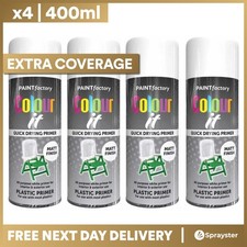 4x Colour It White Plastic