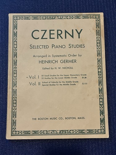 Czerny selected piano - czerny, studies