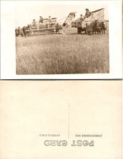 RPPC Harvesting with Horse-Drawn Equipment Real Postcard