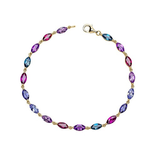 Navette tennis bracelet - bracelet, 9ct