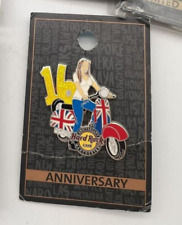 The Hard Rock Cafe Manchester 16 Anniversary British Scooter Enamel Pin badge