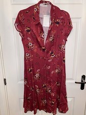 Promod Pink Floral Fit & Flare