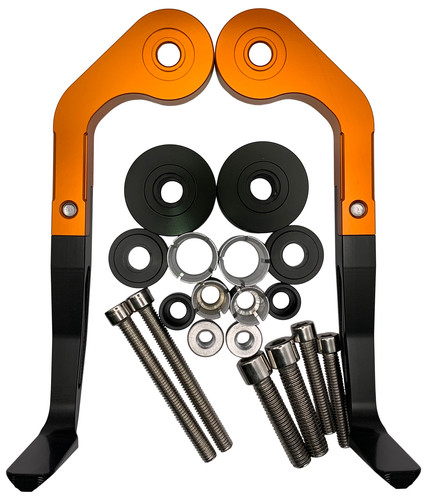 Orange brake lever guards - , for