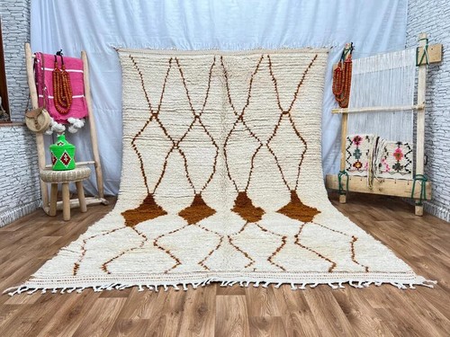 Moroccan rug hand knotted - rug,