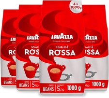 Lavazza Qualita Rossa Coffee Beans, Pack of4, 4x 1000g,