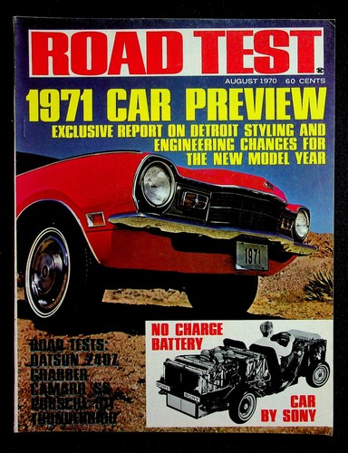 Road test magazine august 1970 - road,