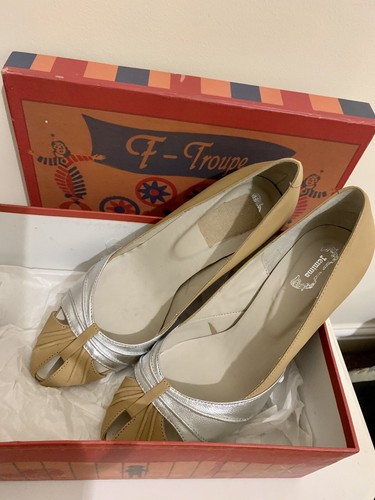Peep toe real leather vintage - real,