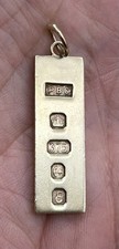 9ct Gold Ingot Pendant 6.86