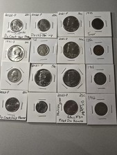 Numismatic Coin Collection Lot Of 16 Various Coins Bicentennial, Toner, WW2, Etc