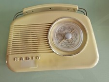 Vintage 1950s Steepletone Brighton Portable Radio FM MW & LW  Battery/Mains 
