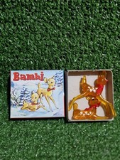 Vintage 1960s Bambi Orange / Amber Plastic Set Of 2 Figures In Original Box
