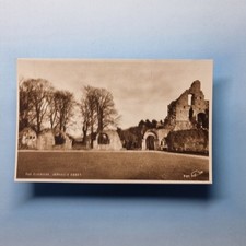 Ripon Postcard C1930 Real Photo Yorkshire Jervaulx Abbey Church Cloisters