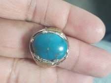 Men's Turquoise Gemstone Silver Ring