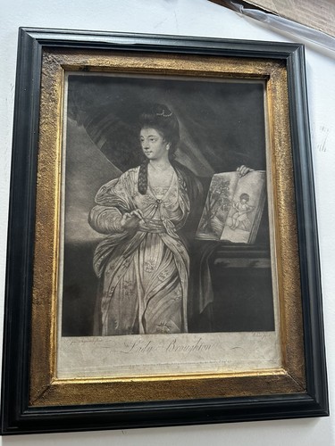 Mezzotint lady broughton - mezzotint, by