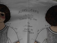 VINTAGE MARY ANNE VICTORIAN DOLL SEWING PANEL by MAKOWER designed by MARIA WOOD