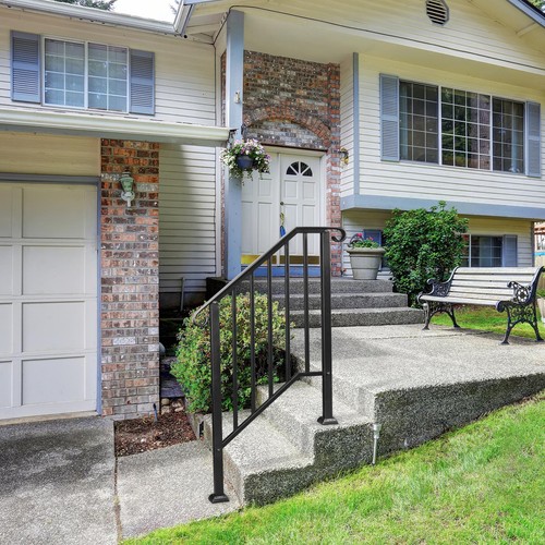 Wrought iron handrail - iron, picket