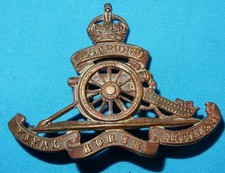 WW1 THE ROYAL HORSE ARTILLERY WEST RIDING REGIMENT BRITISH MILITARY CAP BADGE