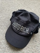 Hoodrich Black Cap Chrome Lettering Men’s Teen Adjustable Side Flaps Hat