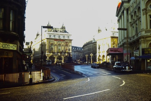 C1960 35mm slide piccadilly - c1960's,