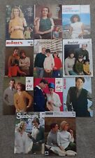 Job Lot 11 Vintage Knitting Patterns 60s - 80s Patons Emu Sunbeam Hayfield Robin