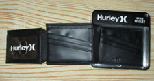 MENS HURLEY BLACK BIFOLD WALLET WITH TIN GIFT BOX