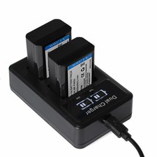 2PCS NPFW50 NP-FW50 Battery & LCD USB Charger for Sony A35 A37 ILCE QX1 NEX-3N