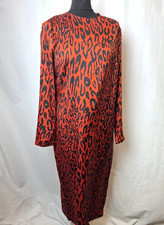 Zara Satin Leopard Print Midi