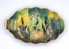 Rene Pemberton Carlton Ware 1930s Art Deco dish decorated in the Babylon pattern