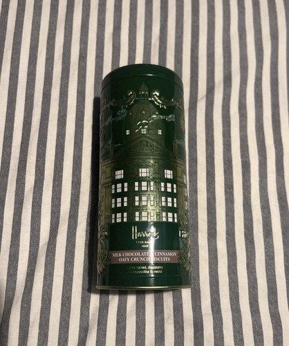 Harrods green biscuit tin