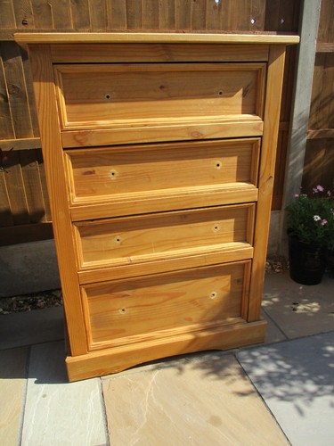 Pine tallboy chest - of, drawers