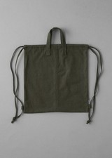 Toast Khaki Cotton Canvas Drawstring Bag New