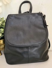 Jobis Leather Backpack Rucksack Bag Black 