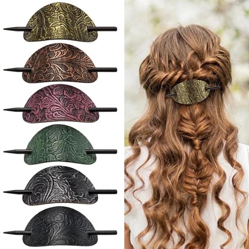Shape stick hair slide leather - hair,