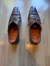 Santoni brown leather wholecut