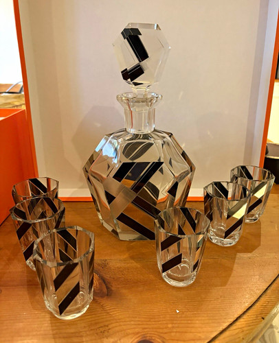 Crystal decanter set - crystal,