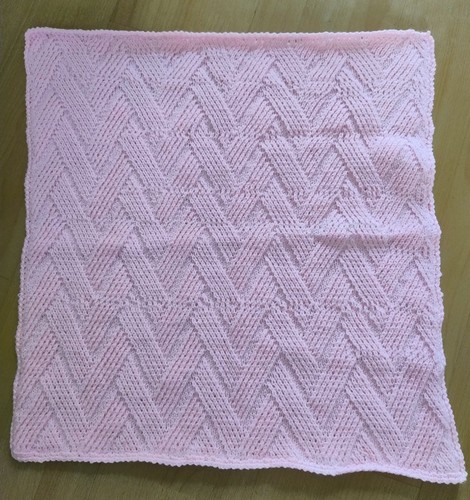 Hand knitted baby blanket - hand,