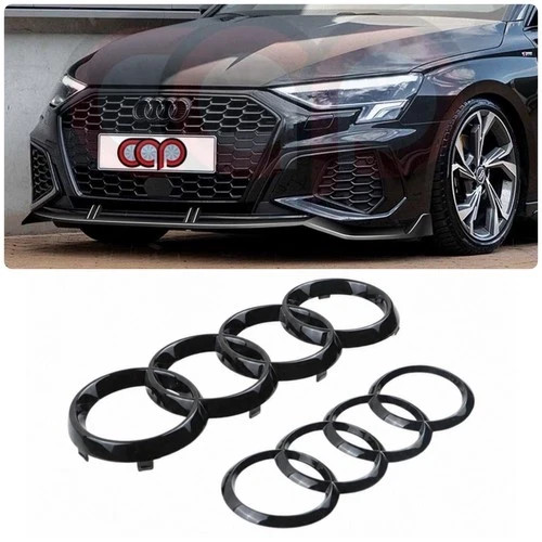 Audi gloss black front rear - &,