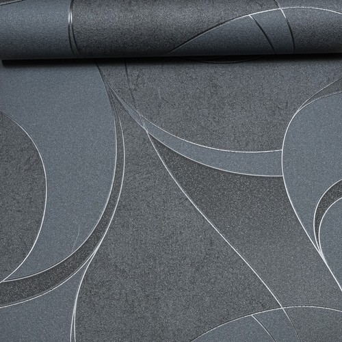 Plain black geometric - plain,