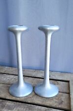 Ikea Kagla Aluminium Candlesticks Silver CARL OJERSTAM Modernist Space Age MCM