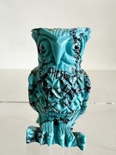 Zuni Fetish Turquoise Carved Owl Sacred Spirit Animal VGC!