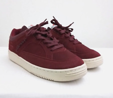 Ellesse Men's Vinitiziana Trainers Red Suede Lace Up Embossed Branding New F1