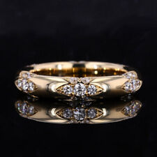 Full Eternity Wedding Band Ring 1.00 Ct Round Cut Diamond 14K Yellow Gold Finish