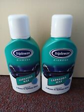 2 X Triplewax Diamond Carnauba Wax 500ml  3 Waxes To Optimise Shine