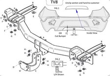 Towtrust Fixed Flange Towbar