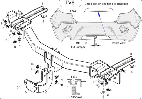 Towtrust fixed flange towbar - fixed,