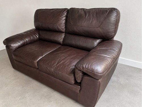 Brown leather seater sofa - 2,