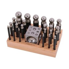 25Pc Doming Block & Punch Set