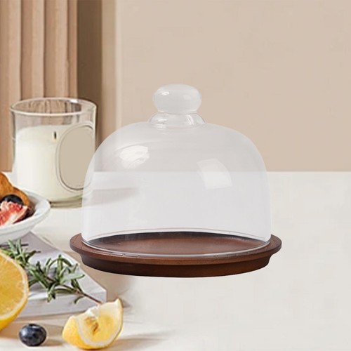 Cake stand with glass - stand, cover
