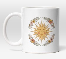 Celestial Sun Mug, Floral Sun